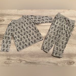 Gap Disney Mickey Size 3 Gray And Black Outfit With Pocket On Top